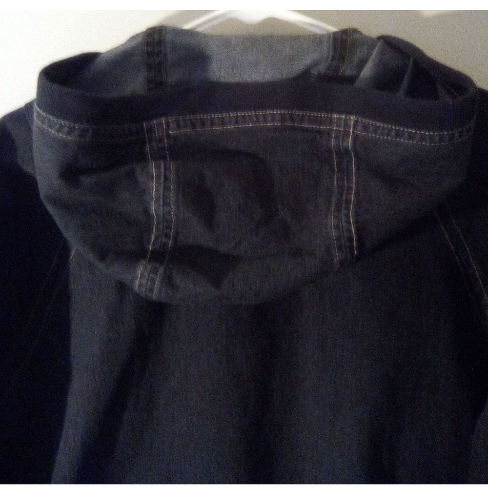 Avenue‎ Blues Womens Plus Size 18/20 Dark Wash Denim Zip Up Hoodie Jacket Blue - Picture 5 of 6